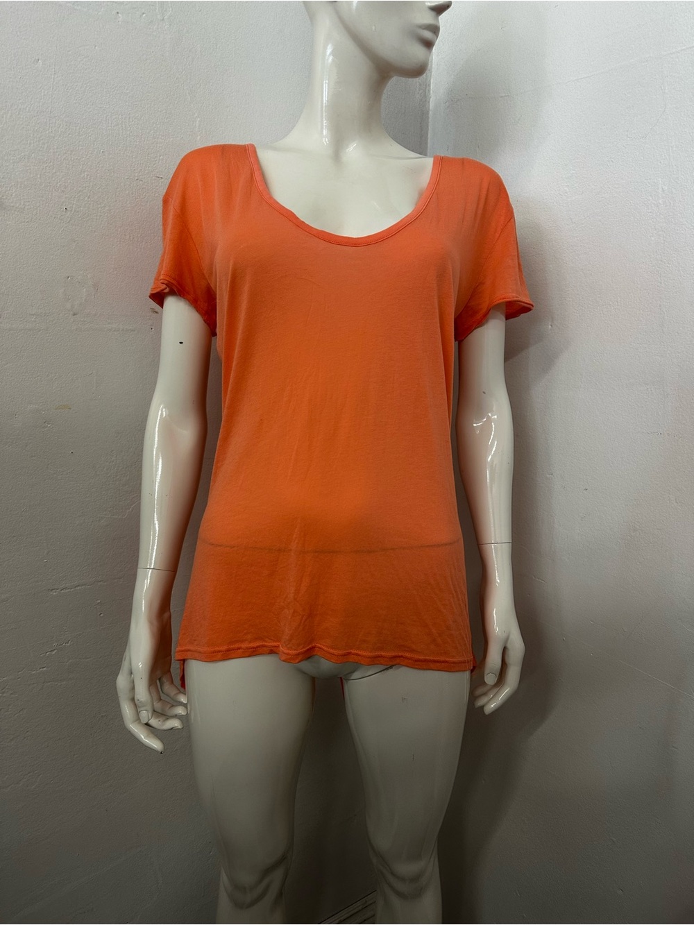 Talia Hancock Women’s Scoop Neck Short Sleeve Top - Orange